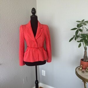 NWT Nanette Lepore My Song Jacket - Coral (Size Small) 100% Cotton, Dry clean